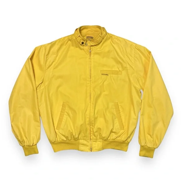 MEMBERS ONLY CUTTY SARK Collab Classic Iconic Racer Jacket Yellow